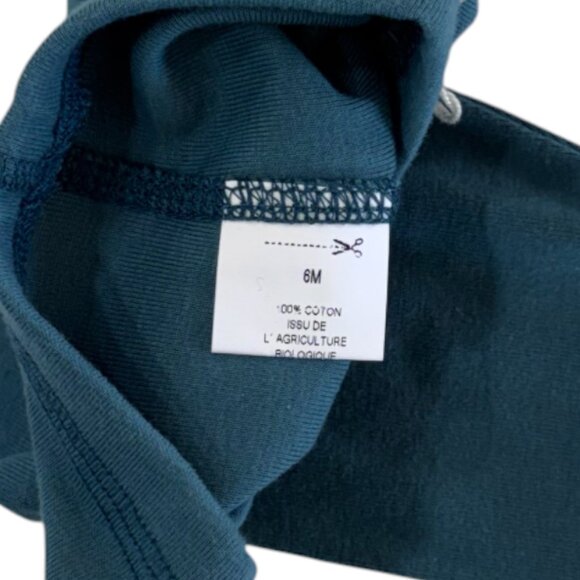 POUDRE ORGANIC - LEGGINGS - 100% ORGANIC COTTON - BLUE GREEN - 6M - NWT - Picture 4 of 4